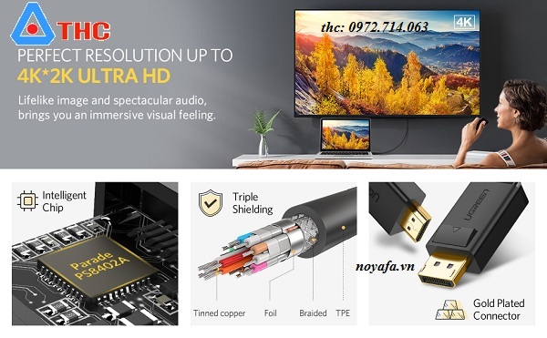 Cáp chuyển đổi DP to HDMI 